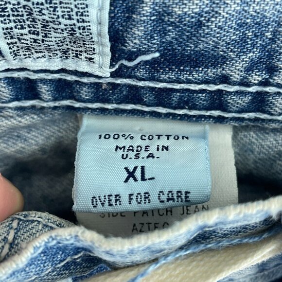 Abercrombie & Fitch Vintage Cargo Jeans Mens XLDistressed Blue *Flaw* 2916 - Picture 5 of 15